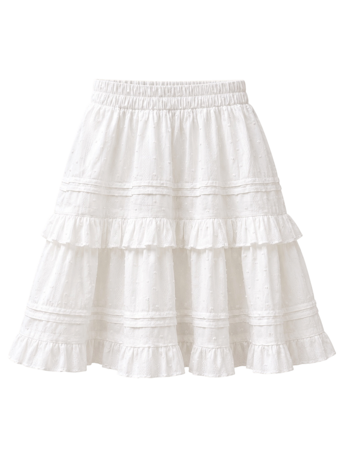 The Clover Skirt - White Ruffle Mini