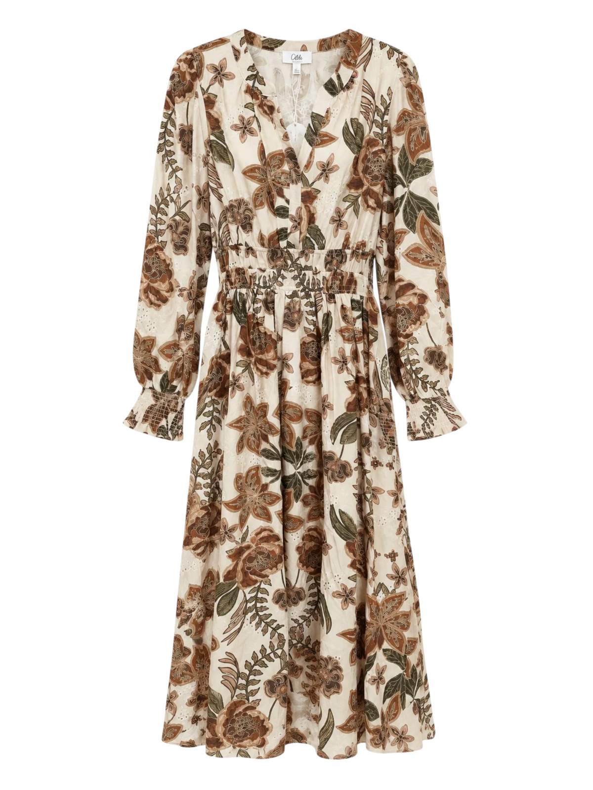 The Marigold Dress - Cream Toned Floral Midi