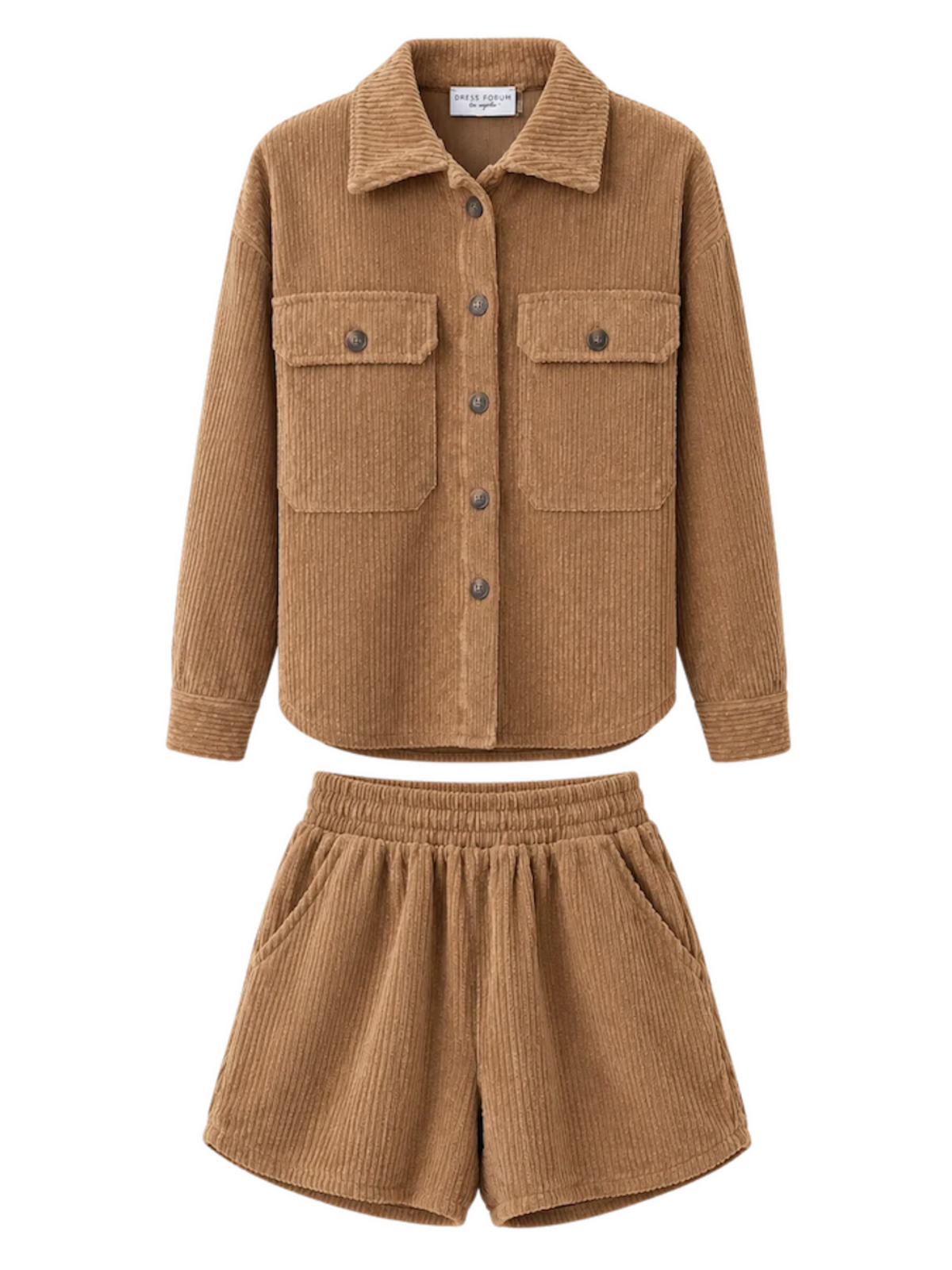 The Hazel Set - Camel Corduroy Short and Jacket Set
