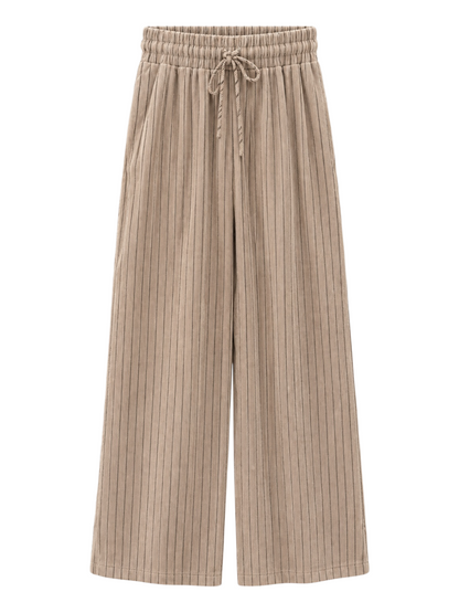 The Madeleine Pants - Corduroy Striped Wide Leg