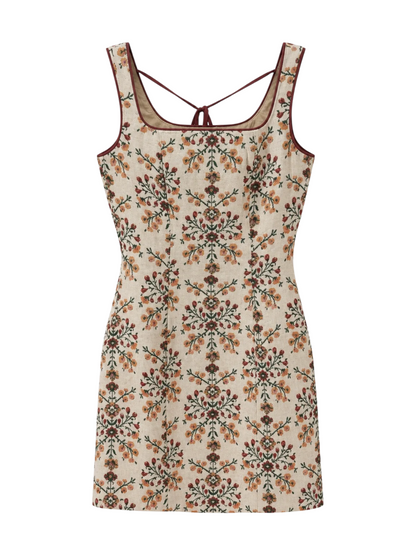 The Primrose Dress - Cream Floral Mini
