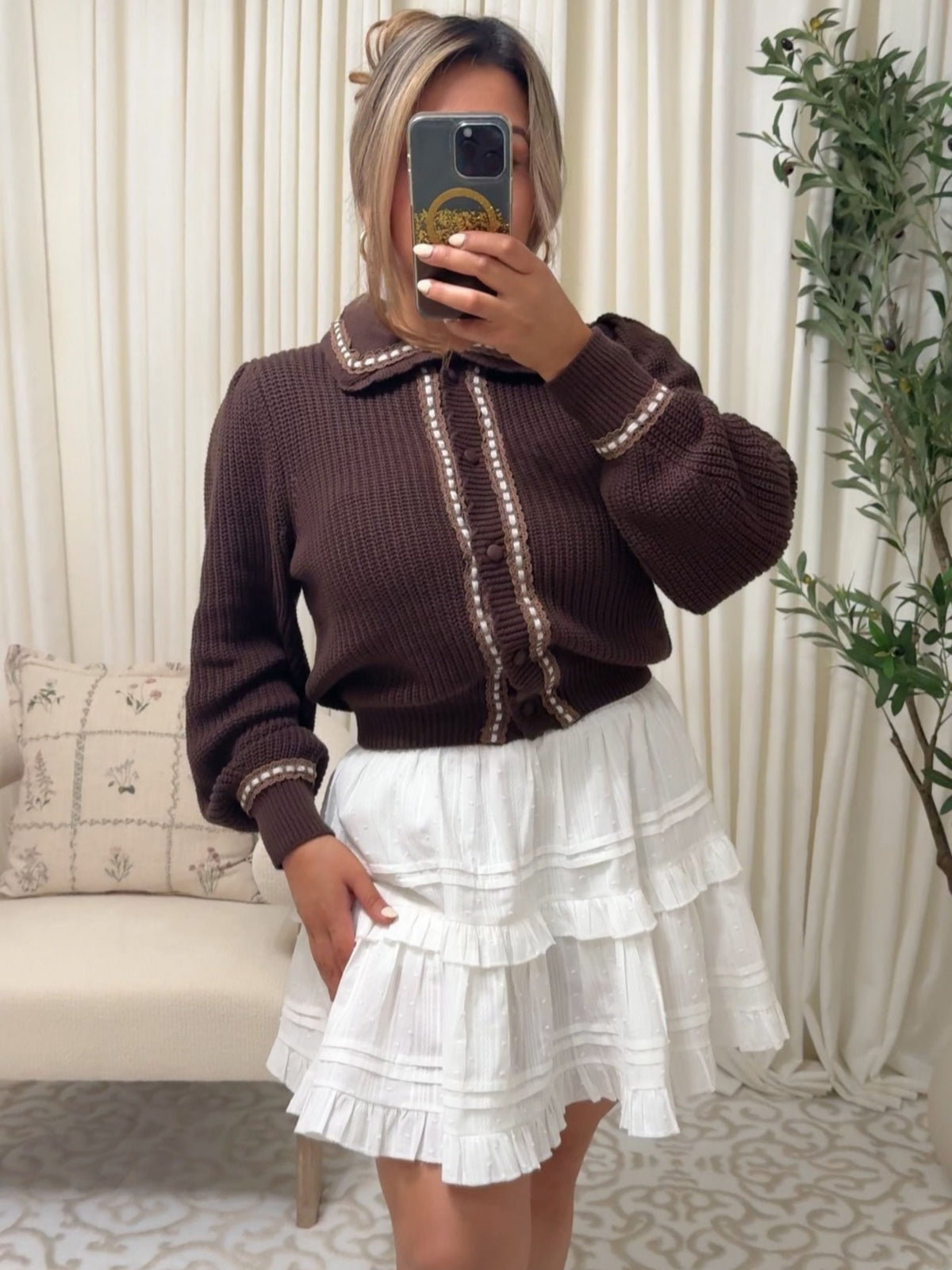 The Brown Willow Knit Cardigan